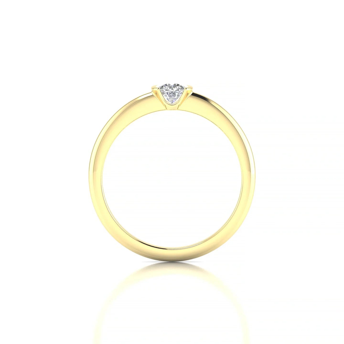 Suspense | 18k Yellow Gold 4.2 mm Round Diamond Ring