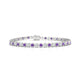 Tiger | Round amethyst & diamond tennis bracelet