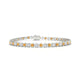 Tiger | Round citrine & diamond tennis bracelet