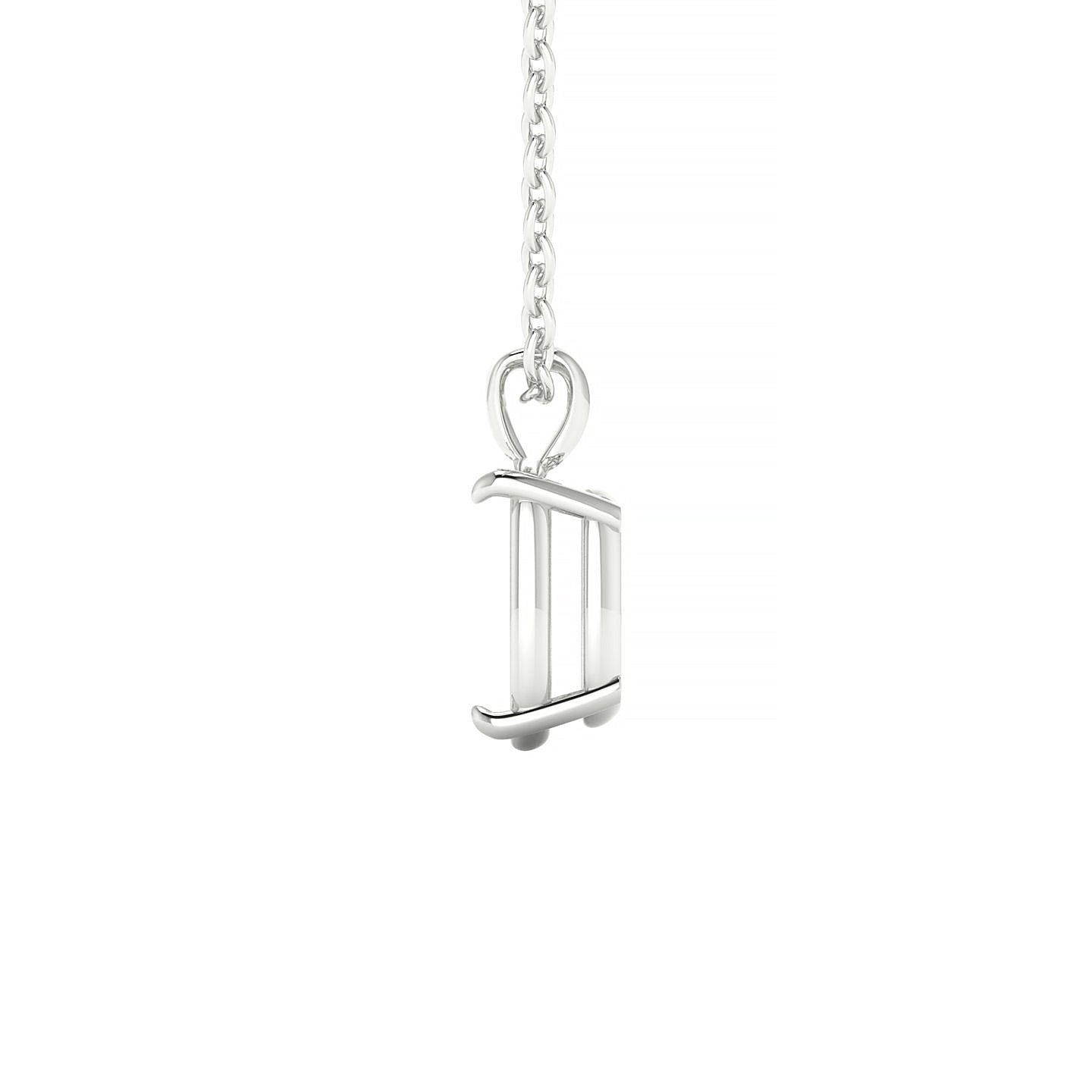 Timeless Cushion 2-2.99 ct | 18k White Gold Solitaire Pendant