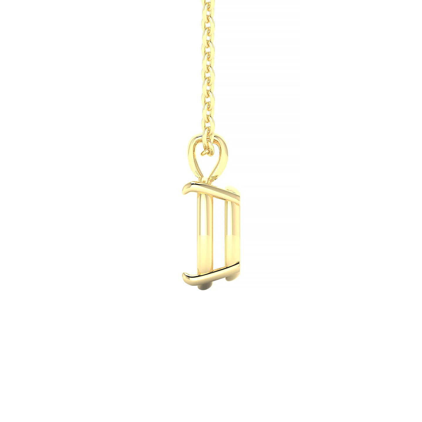 Timeless Cushion 2-2.99 ct | 18k Yellow Gold Solitaire Pendant