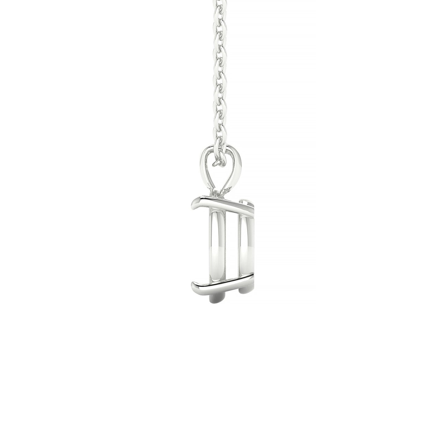 Timeless Oval 2-2.99 ct | 18k White Gold Solitaire Pendant