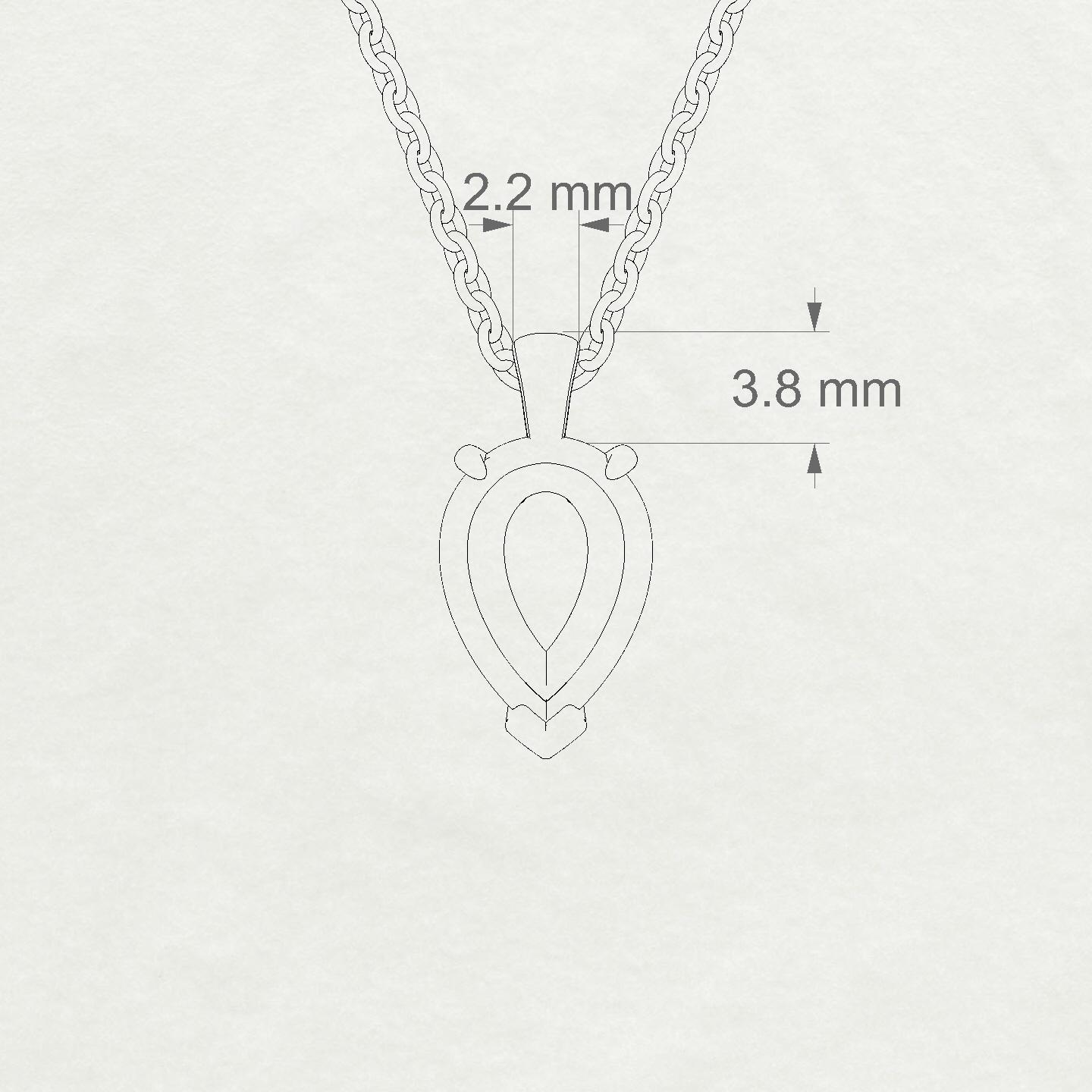 Timeless Pear 2-2.99 ct | 18k Rose Gold Solitaire Pendant