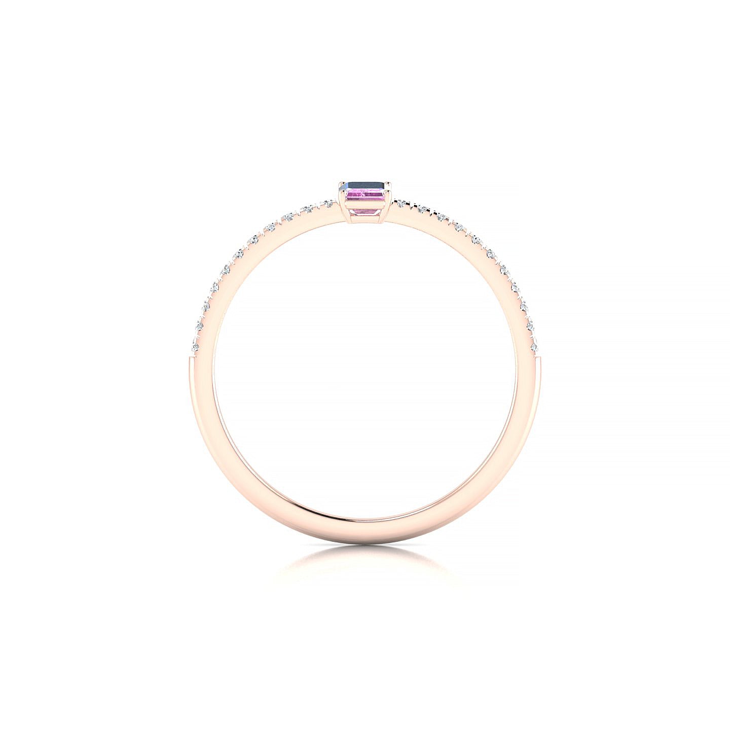 Timeless | 18k Rose Gold 5 x 3 mm Emerald Pink Sapphire Ring