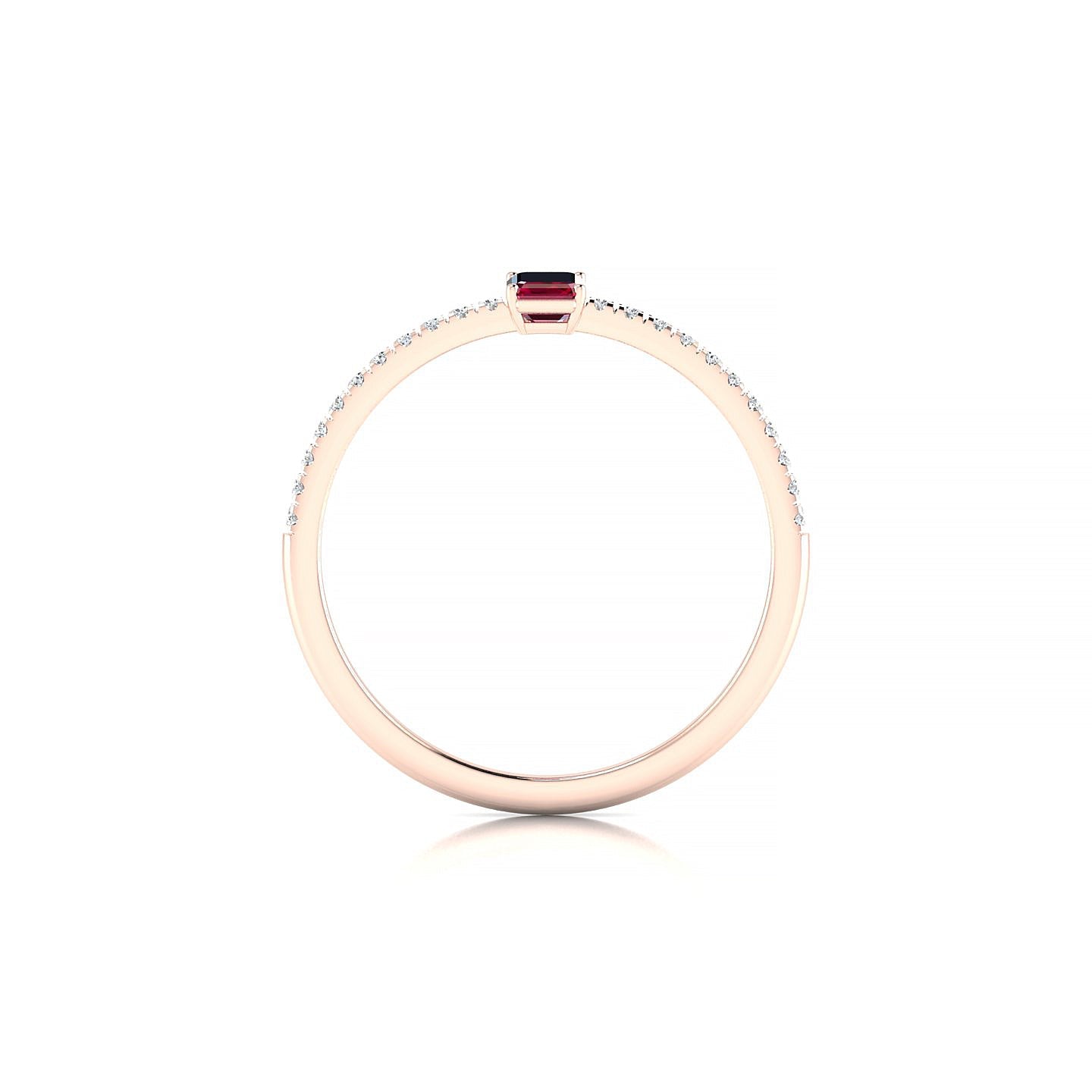 Timeless | 18k Rose Gold 5 x 3 mm Emerald Ruby Ring
