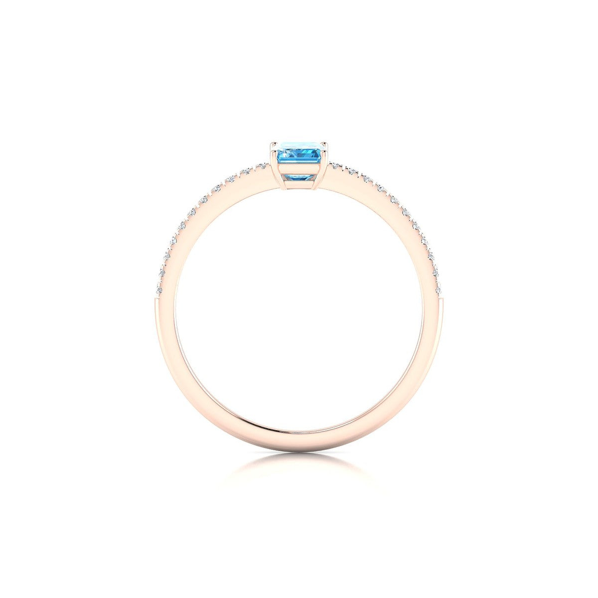Timeless | 18k Rose Gold 6 x 4 mm Emerald Topaz Ring