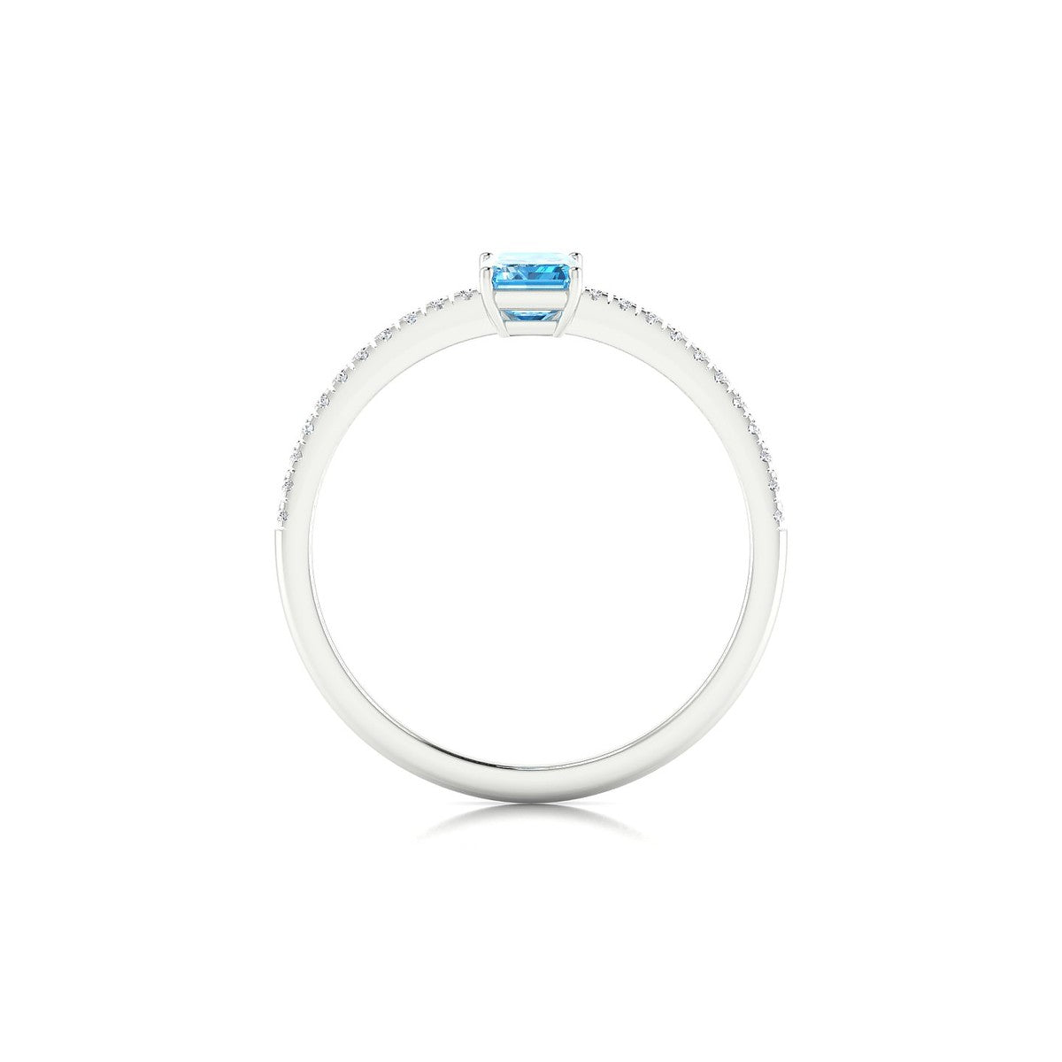 Timeless | 18k White Gold 6 x 4 mm Emerald Topaz Ring