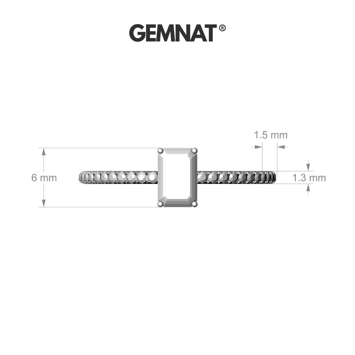 Timeless | 18k Rose Gold 6 x 4 mm Emerald Garnet Ring