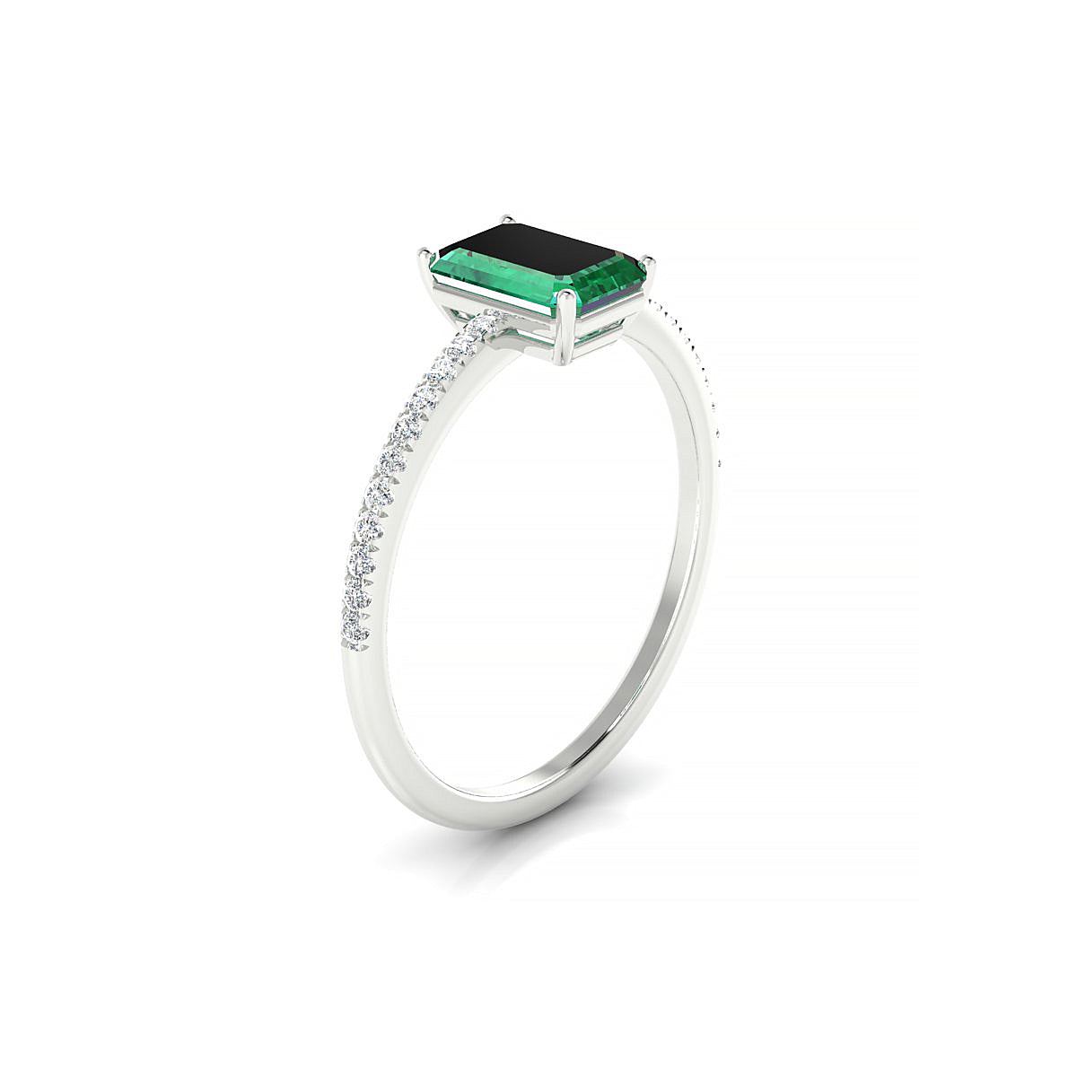 Timeless | 18k White Gold 7 x 5 mm Emerald Emerald Ring