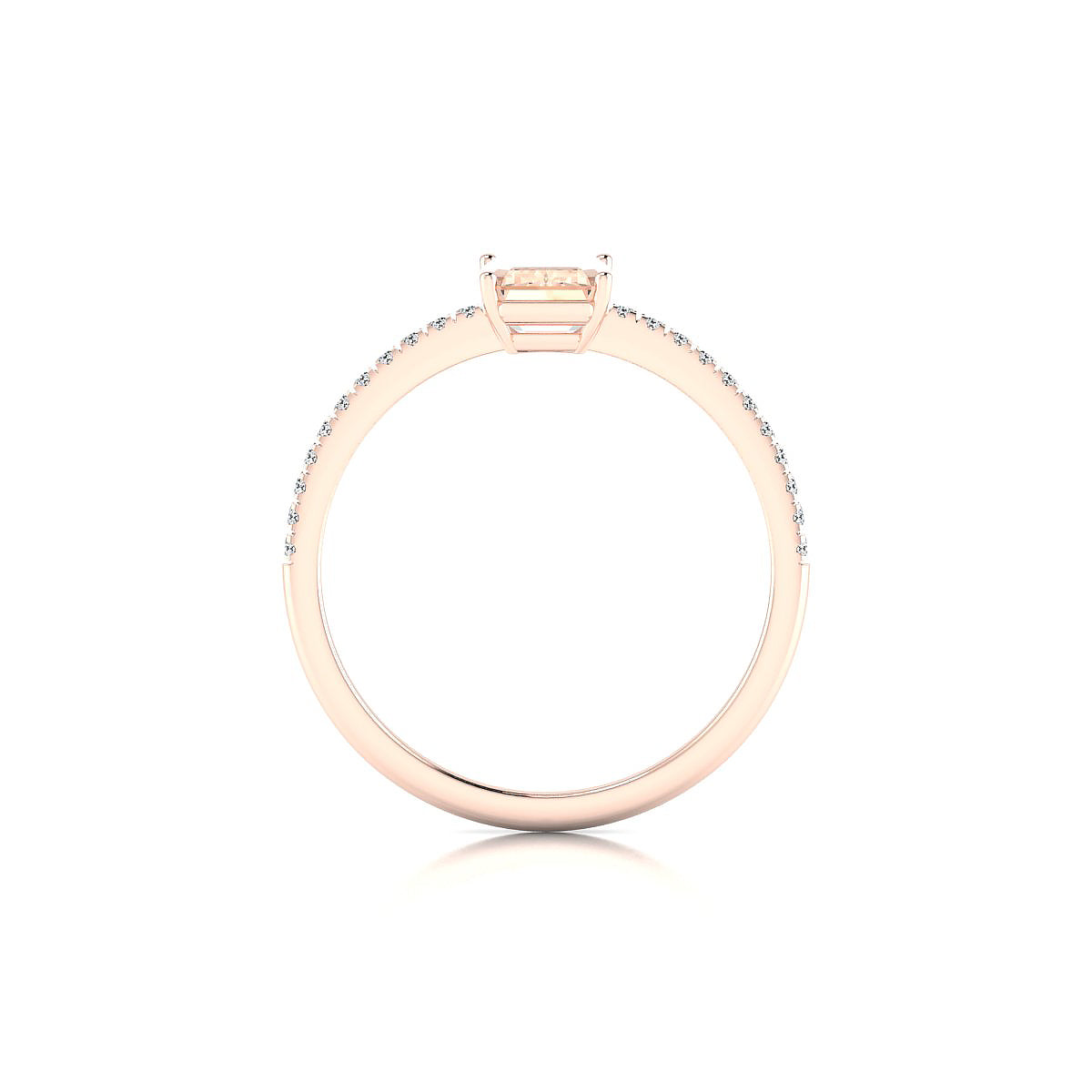 Timeless | 18k Rose Gold 7 x 5 mm Emerald Morganite Ring