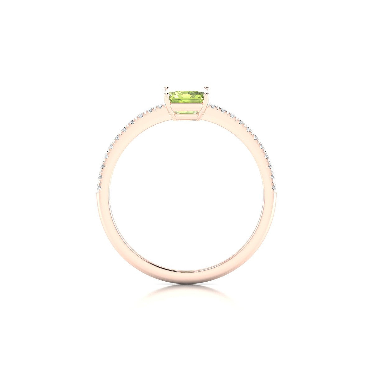 Timeless | 18k Rose Gold 7 x 5 mm Emerald Peridot Ring
