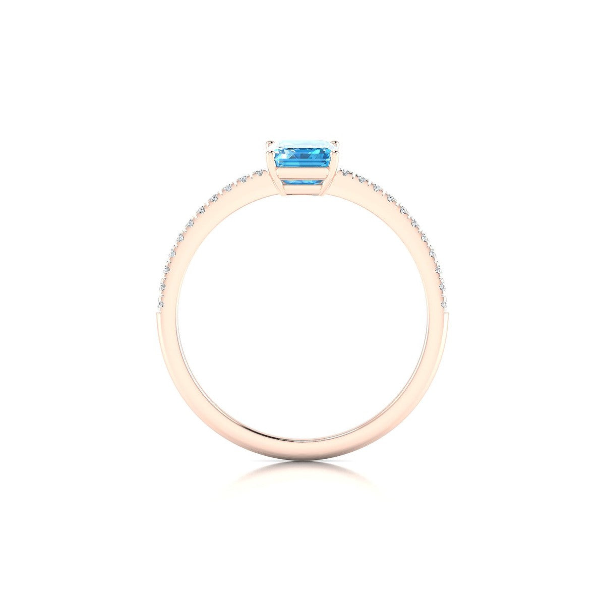 Timeless | 18k Rose Gold 7 x 5 mm Emerald Topaz Ring