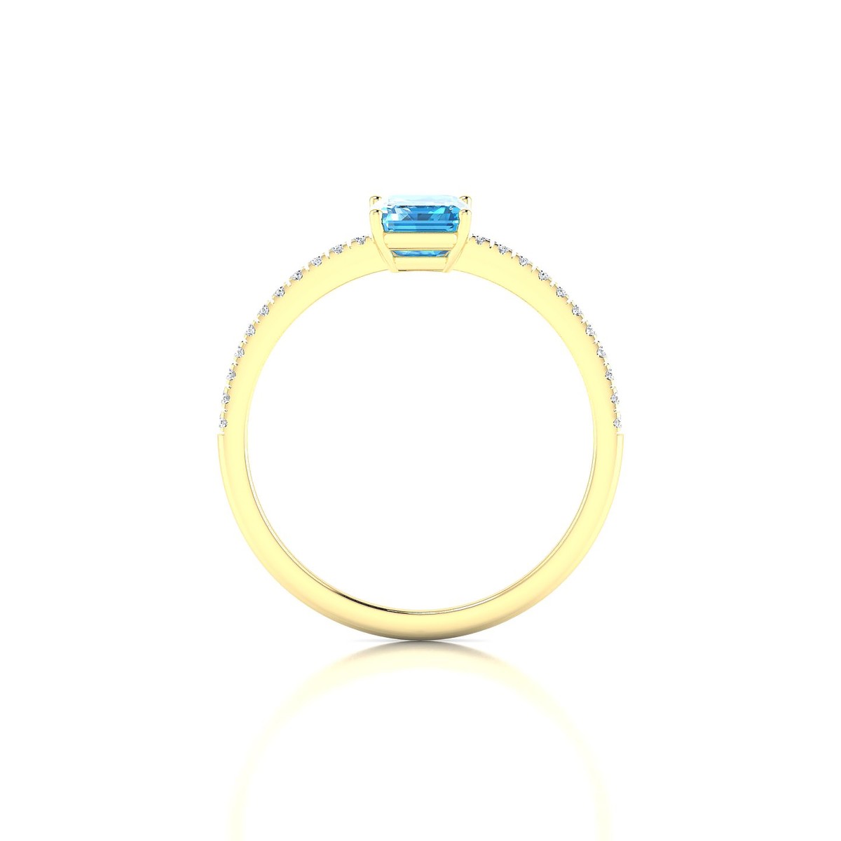 Timeless | 18k Yellow Gold 7 x 5 mm Emerald Topaz Ring