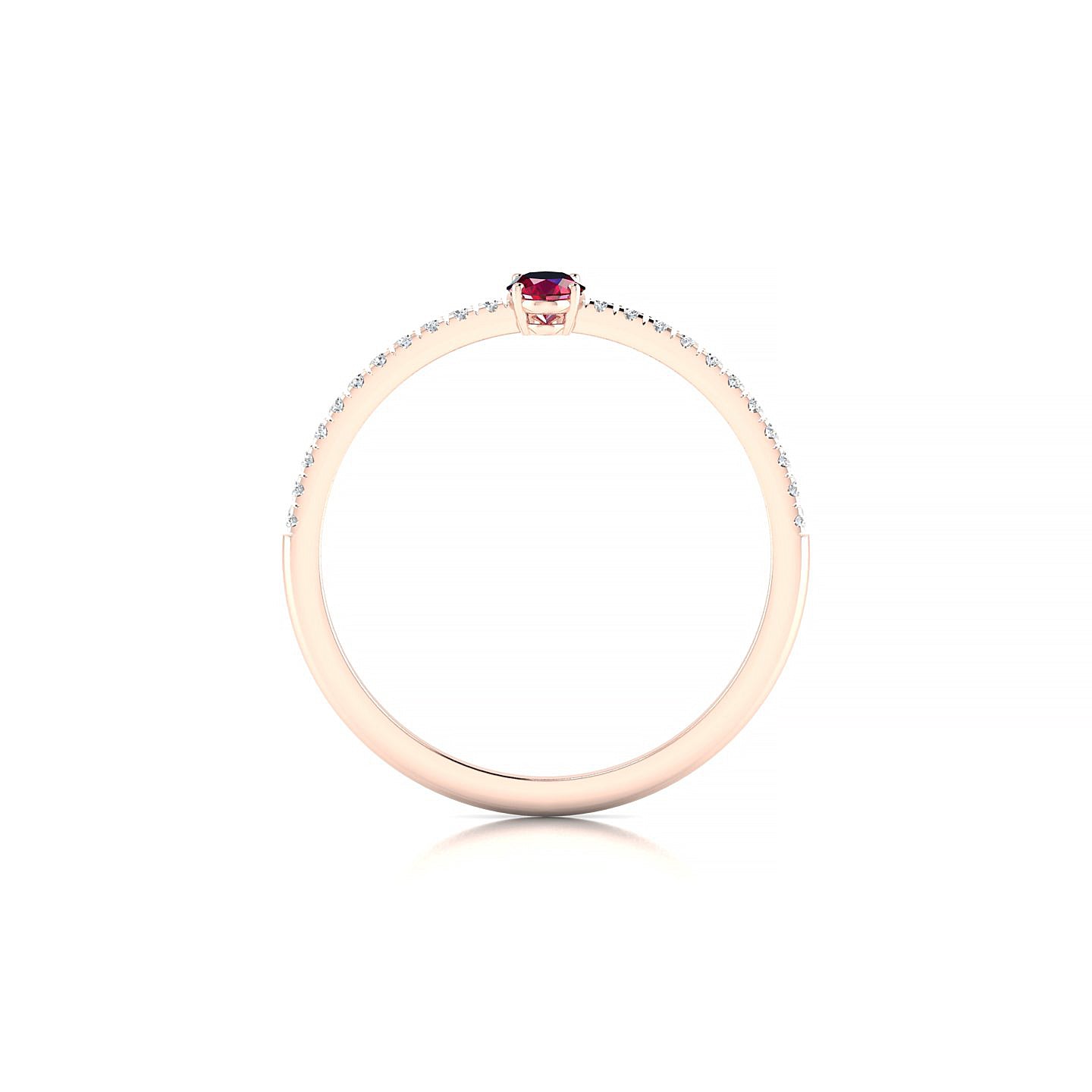 Timeless | 18k Rose Gold 5 x 3 mm Oval Ruby Ring