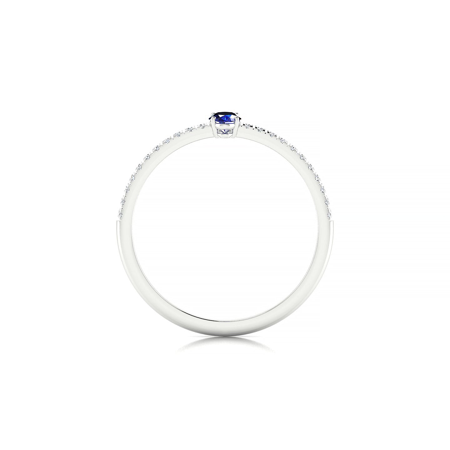 Timeless | 18k White Gold 5 x 3 mm Oval Sapphire Ring