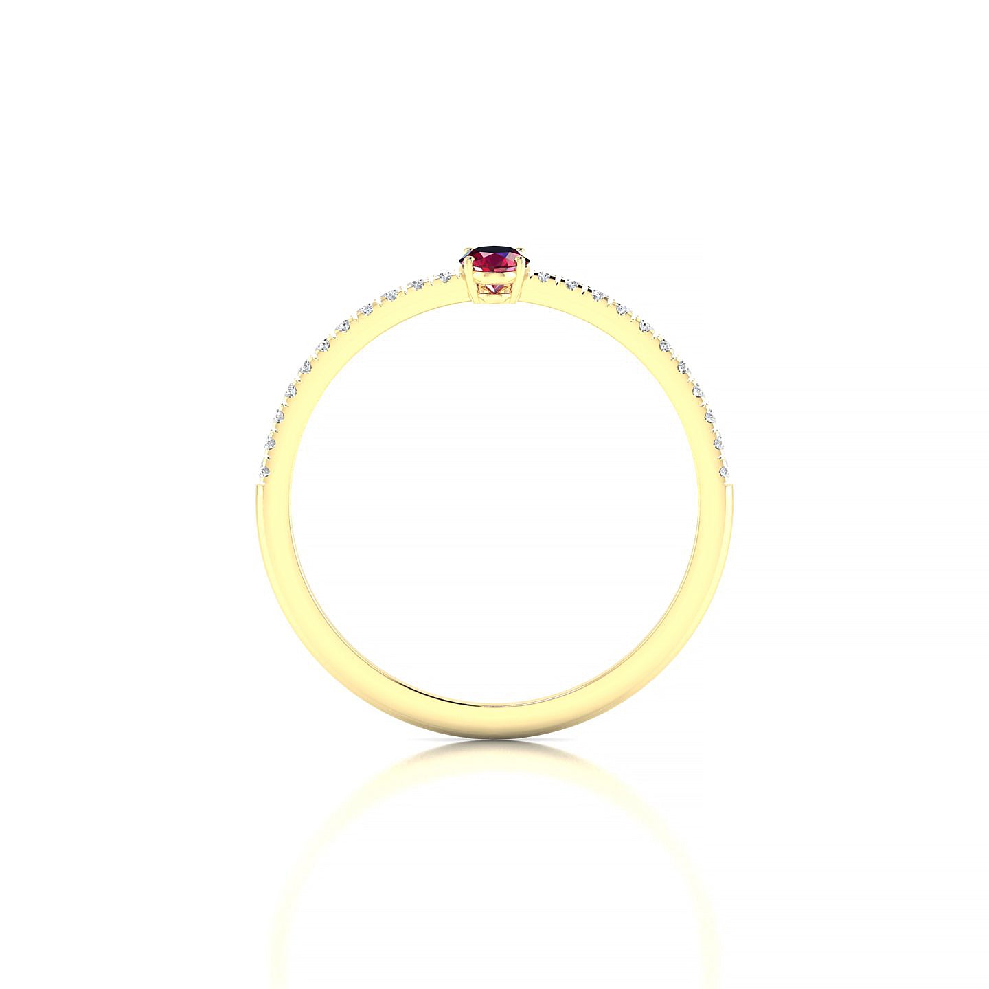 Timeless | 18k Yellow Gold 5 x 3 mm Oval Ruby Ring