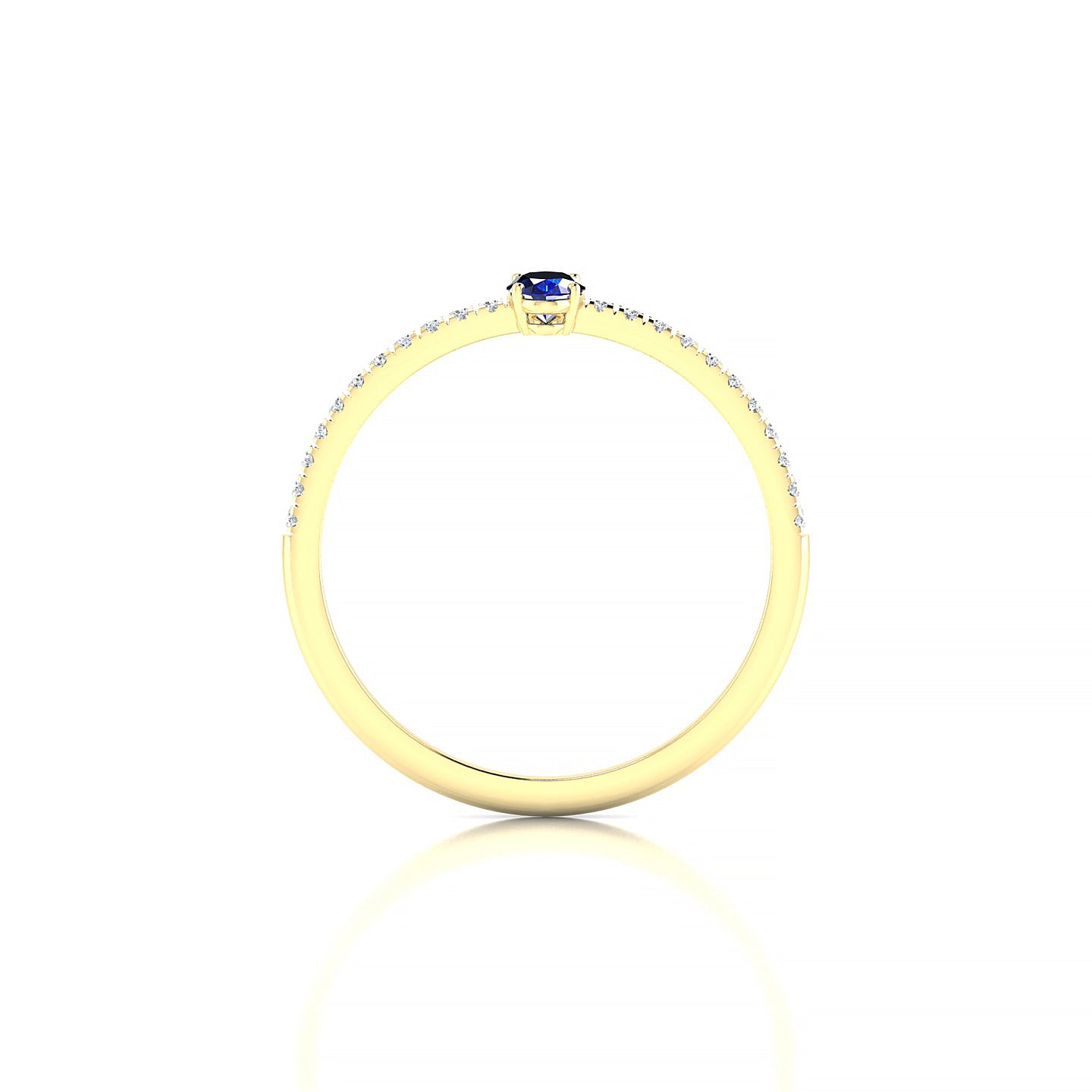 Timeless | 18k Yellow Gold 5 x 3 mm Oval Sapphire Ring