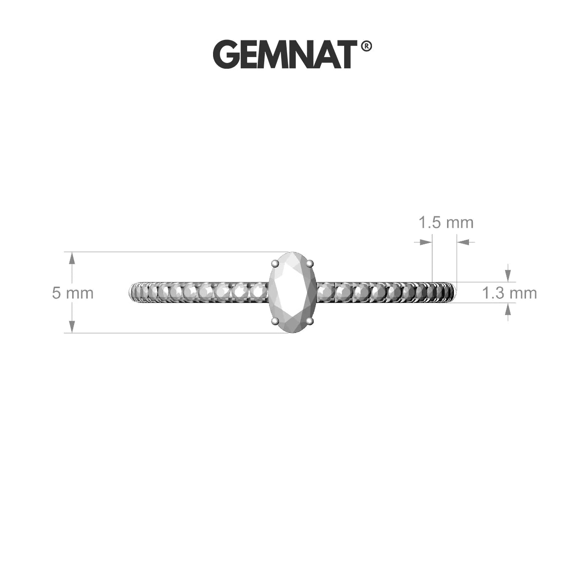 Timeless | 18k White Gold 5 x 3 mm Oval Diamond Ring