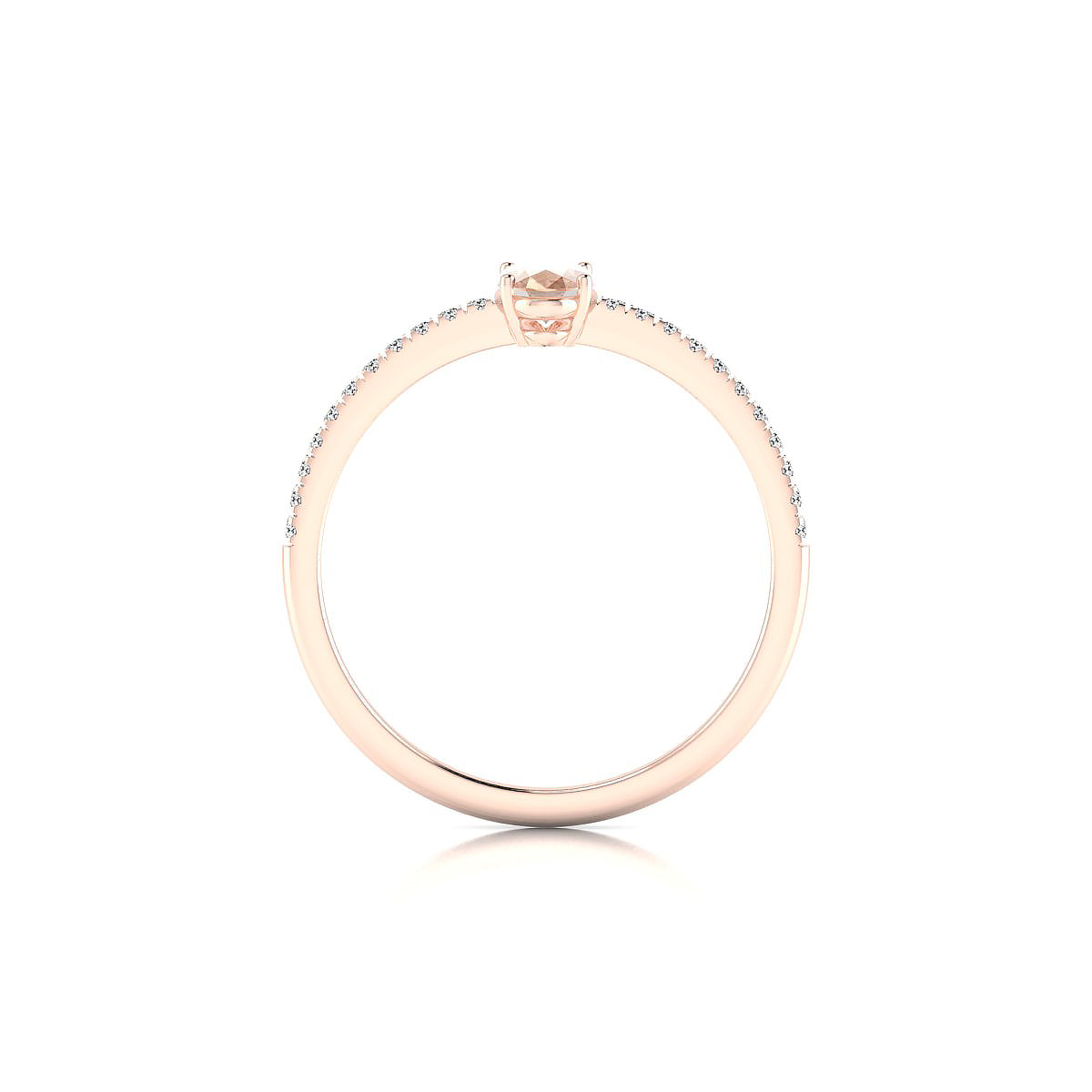 Timeless | 18k Rose Gold 6 x 4 mm Oval Morganite Ring