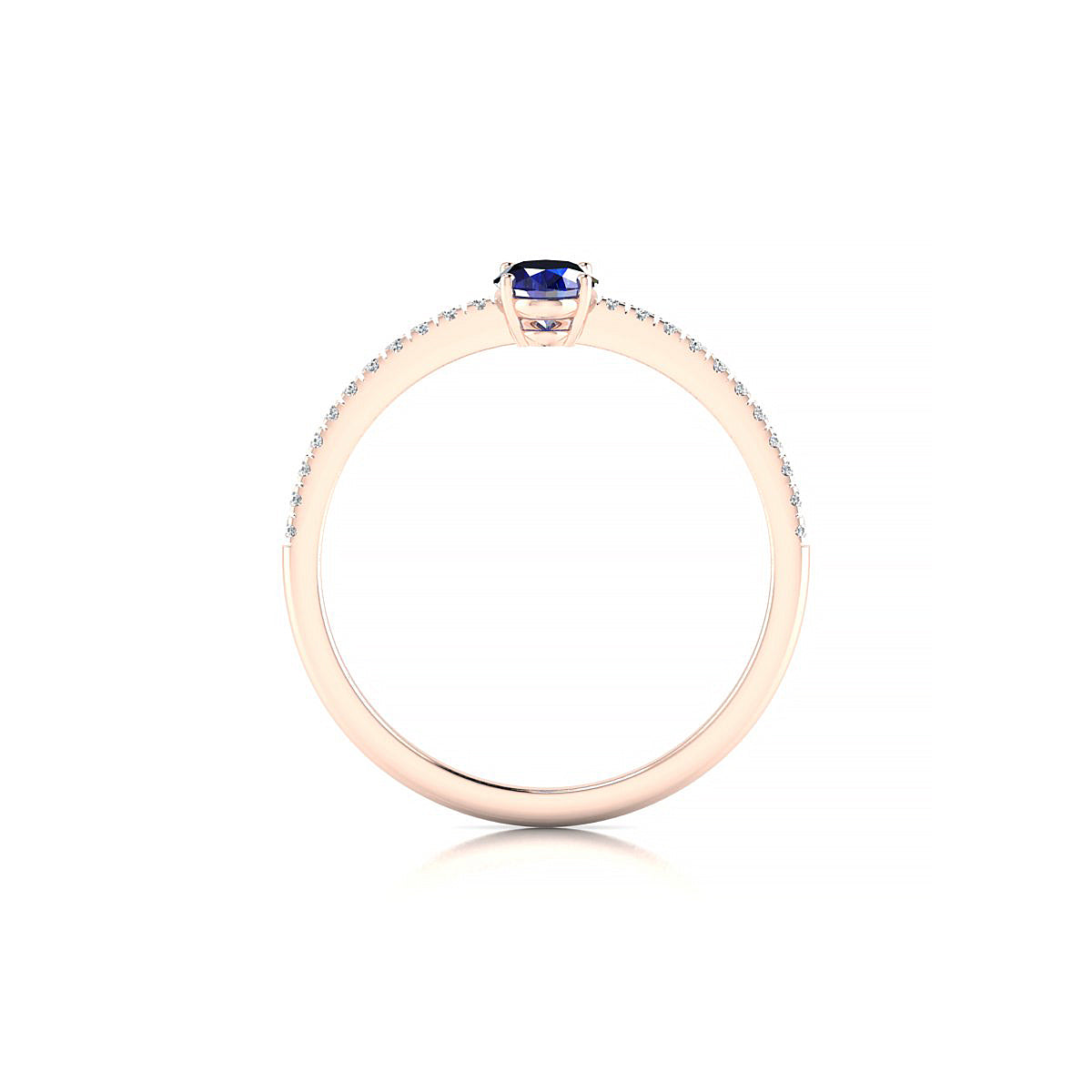 Timeless | 18k Rose Gold 6 x 4 mm Oval Sapphire Ring