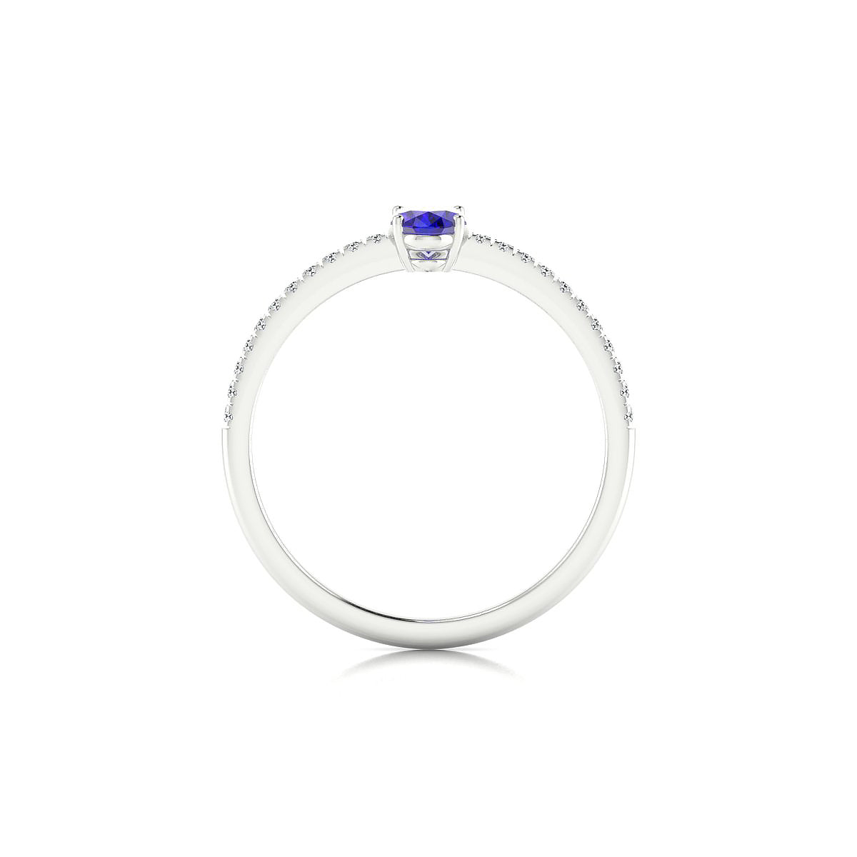 Timeless | 18k White Gold 6 x 4 mm Oval Tanzanite Ring