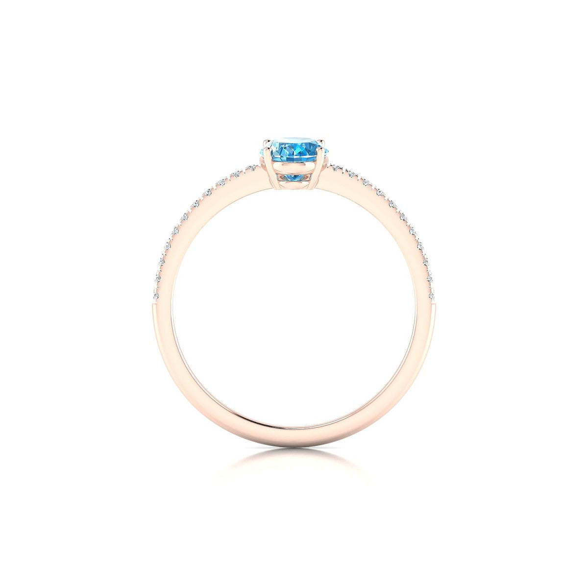 Timeless | 18k Rose Gold 7 x 5 mm Oval Topaz Ring