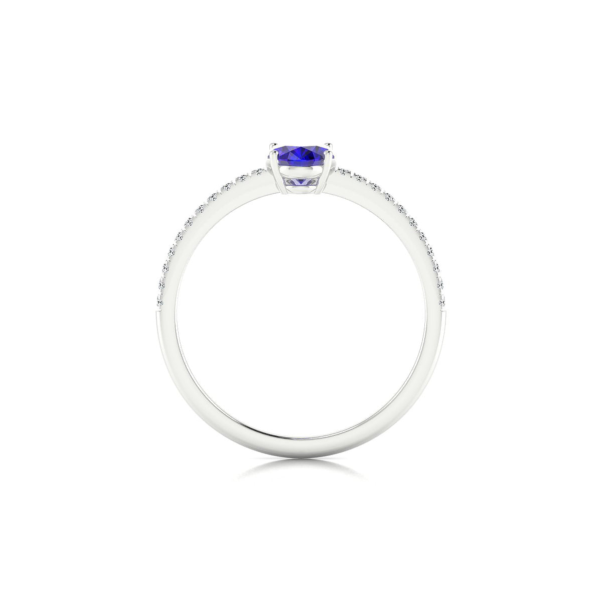 Timeless | 18k White Gold 7 x 5 mm Oval Tanzanite Ring