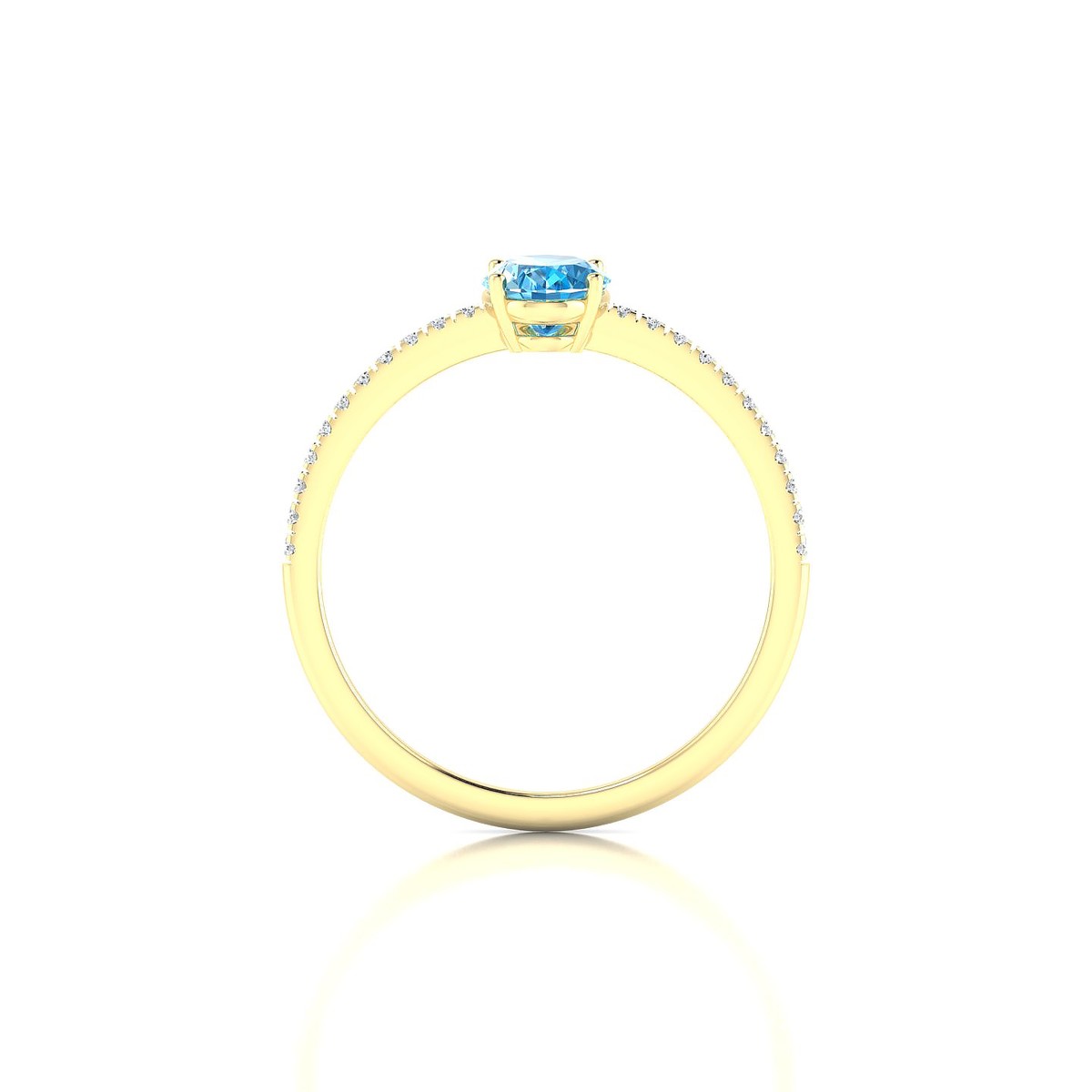 Timeless | 18k Yellow Gold 7 x 5 mm Oval Topaz Ring