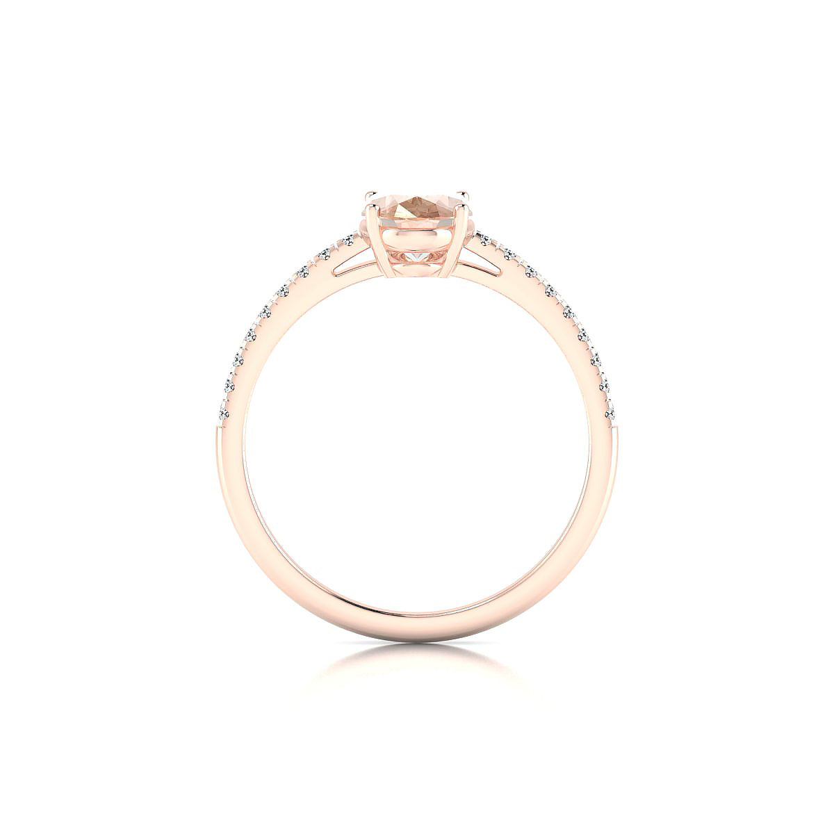 Timeless | 18k Rose Gold 8 x 6 mm Oval Morganite Ring