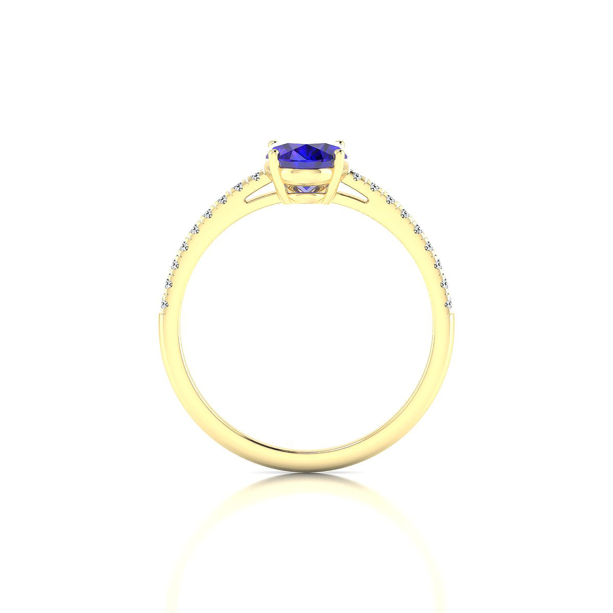 Timeless | 18k Yellow Gold 8 x 6 mm Oval Tanzanite Ring