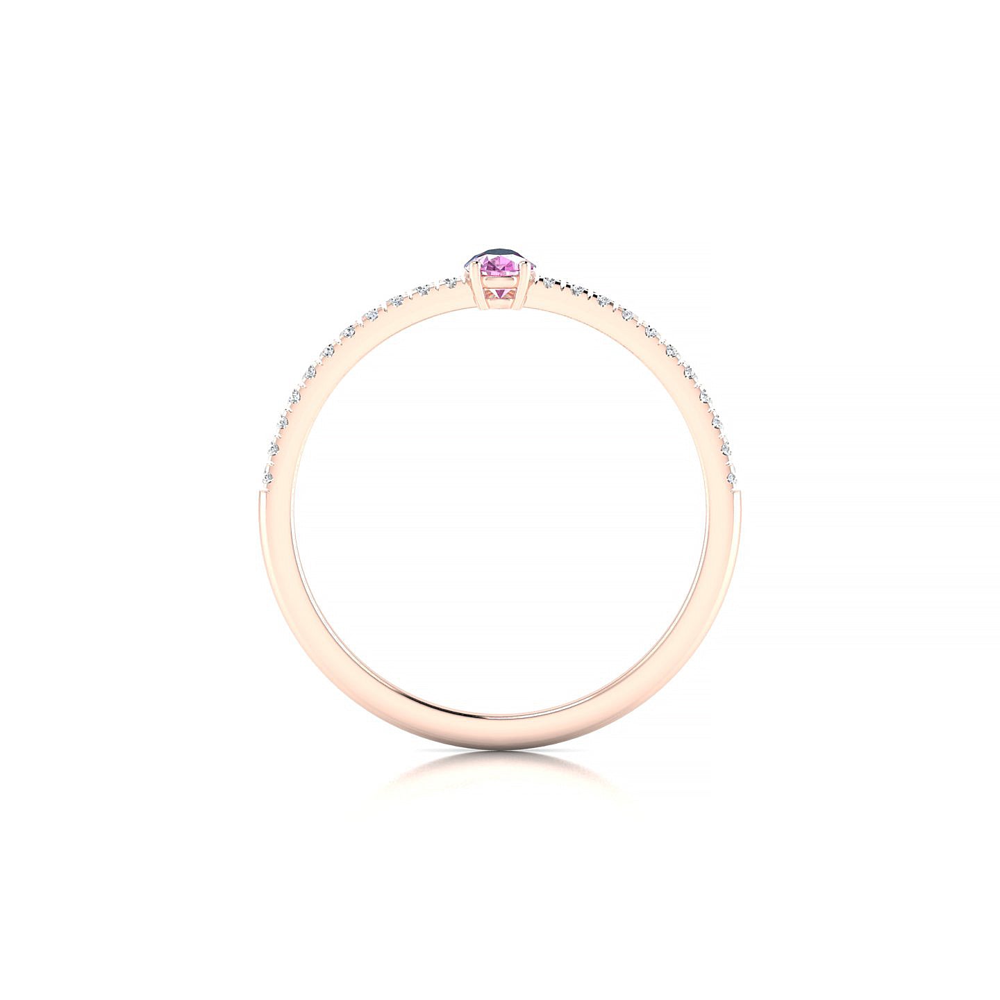 Timeless | 18k Rose Gold 5 x 3 mm Pear Pink Sapphire Ring