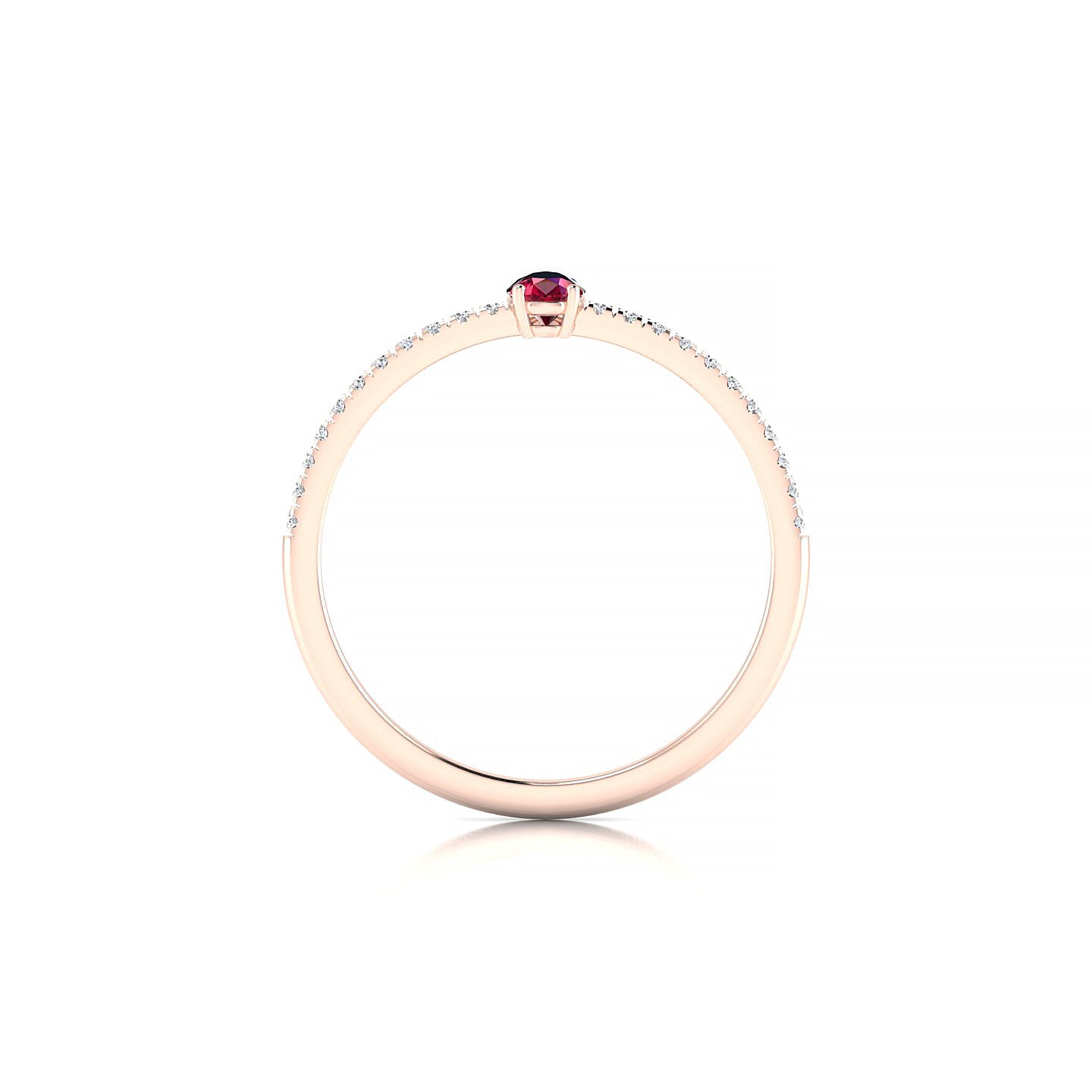 Timeless | 18k Rose Gold 5 x 3 mm Pear Ruby Ring
