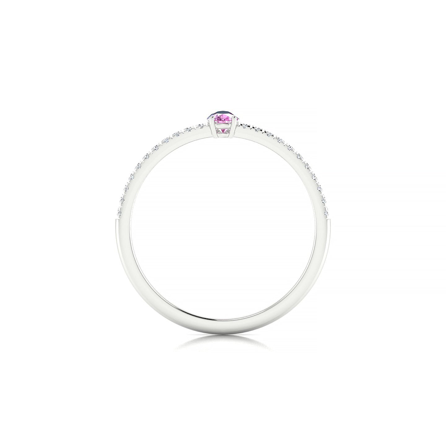 Timeless | 18k White Gold 5 x 3 mm Pear Pink Sapphire Ring