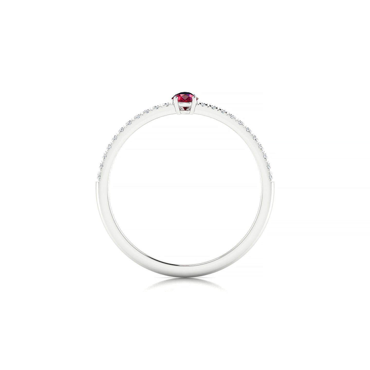 Timeless | 18k White Gold 5 x 3 mm Pear Ruby Ring