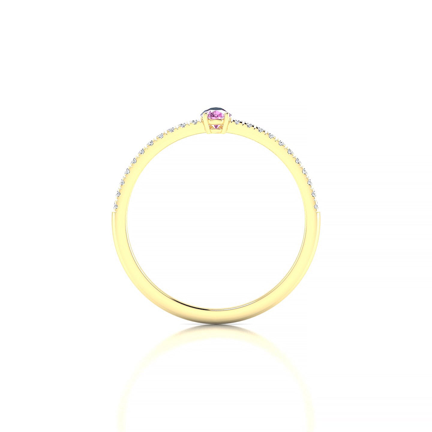 Timeless | 18k Yellow Gold 5 x 3 mm Pear Pink Sapphire Ring