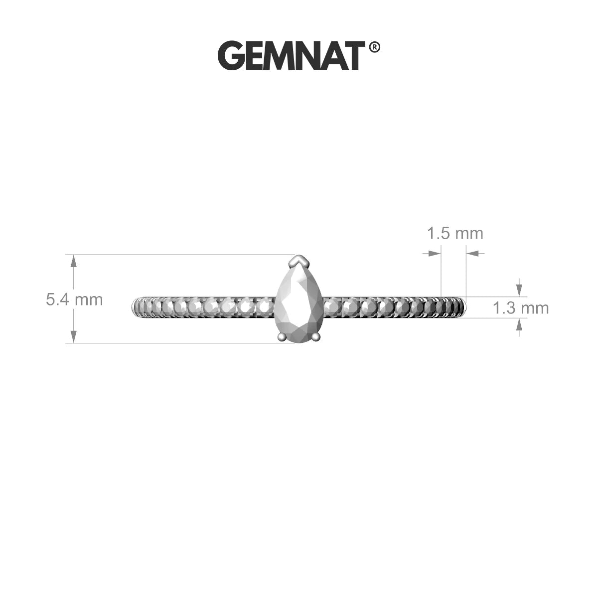 Timeless | 18k Rose Gold 5 x 3 mm Pear Pink Sapphire Ring