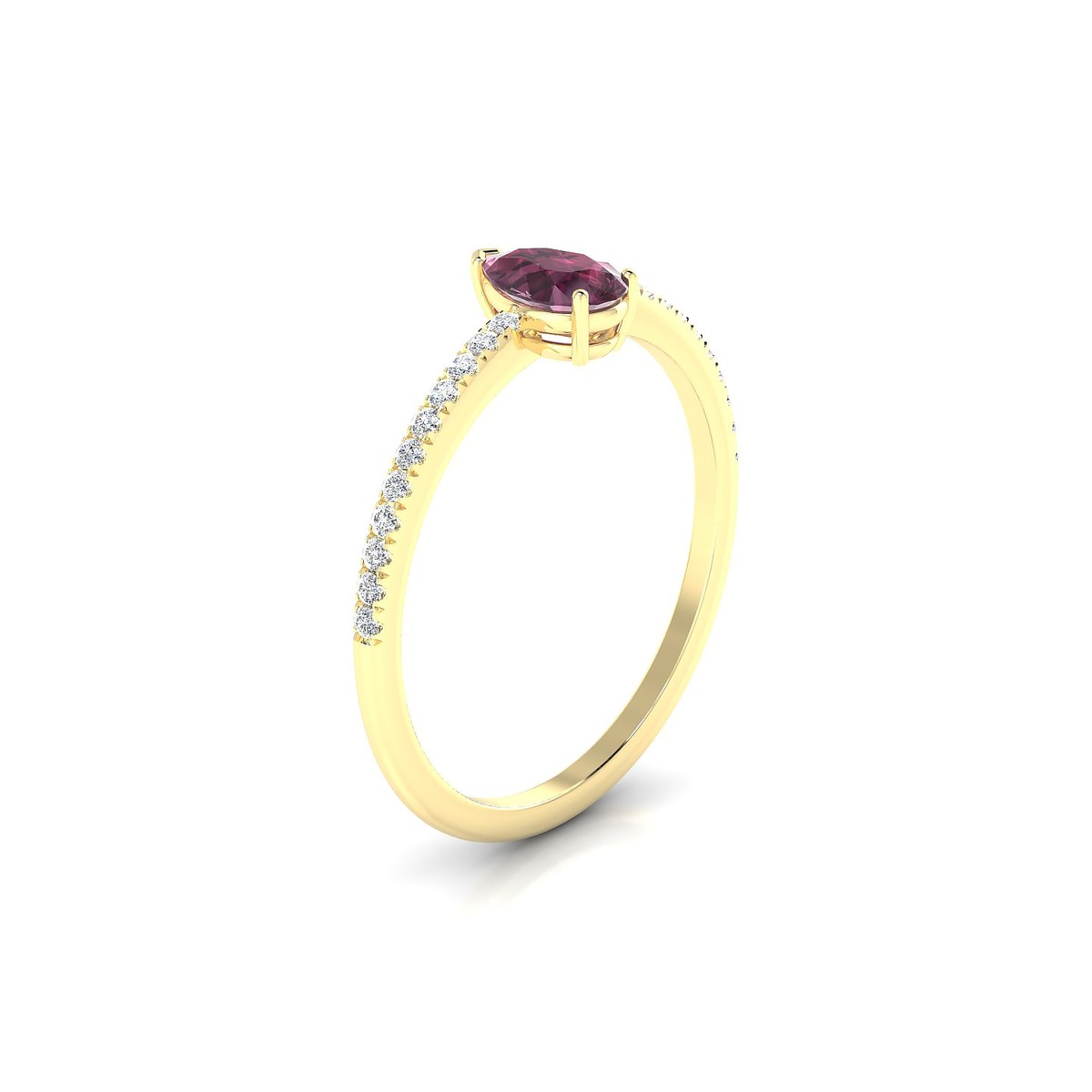 Timeless | 18k Yellow Gold 6 x 4 mm Pear Rhodolite Ring