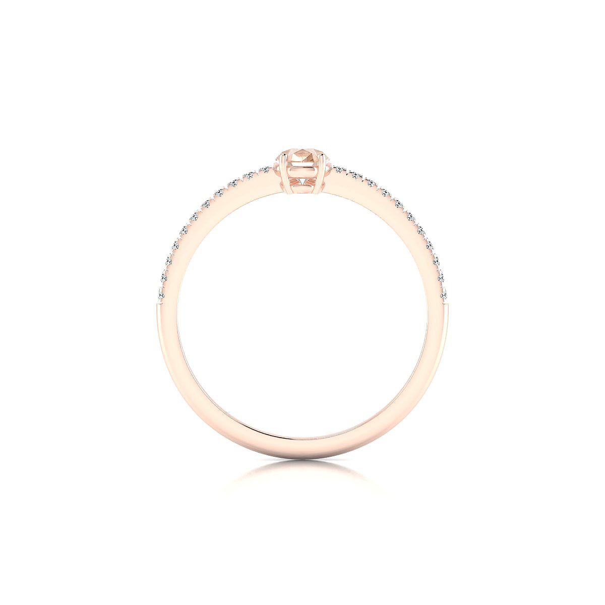 Timeless | 18k Rose Gold 6 x 4 mm Pear Morganite Ring