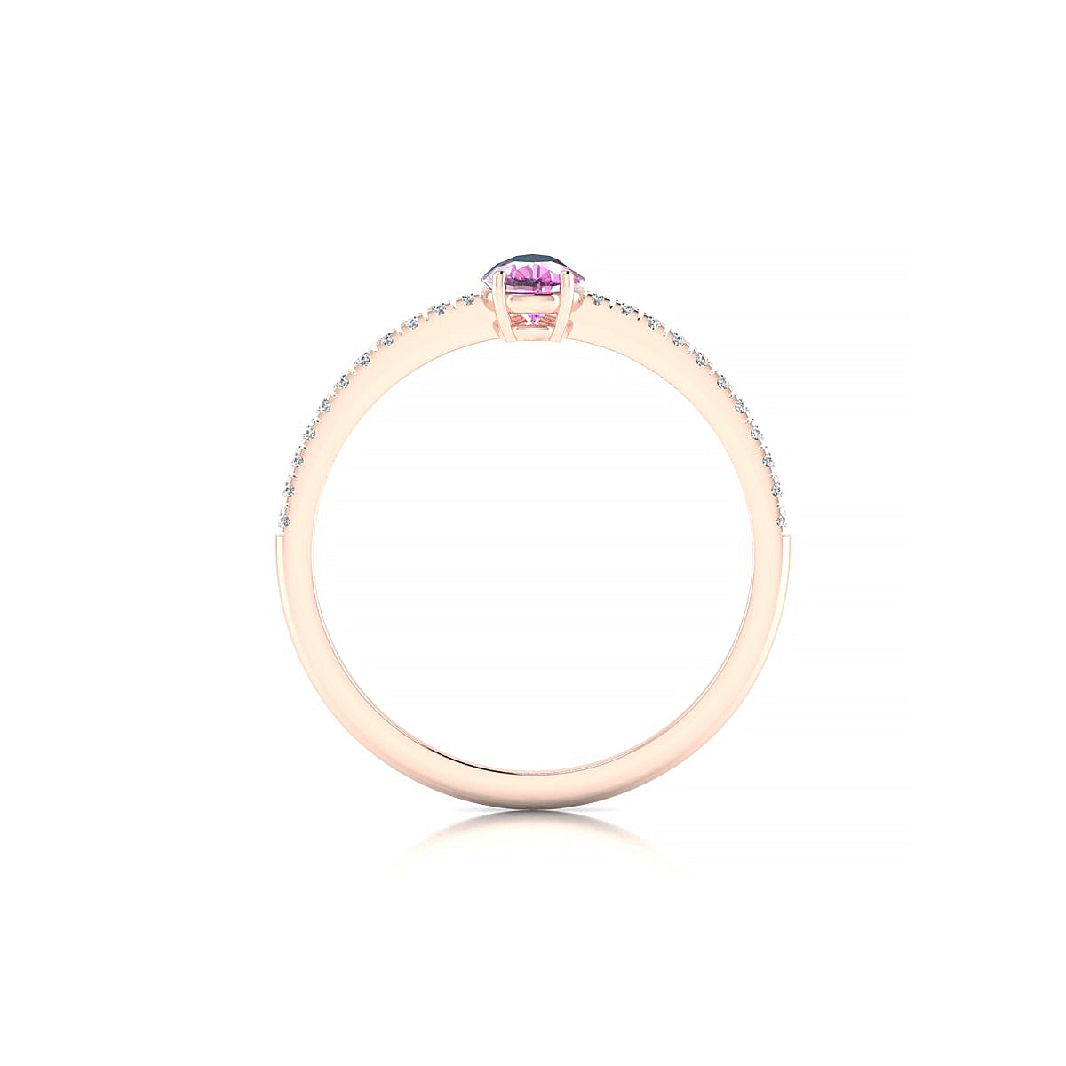 Timeless | 18k Rose Gold 6 x 4 mm Pear Pink Sapphire Ring