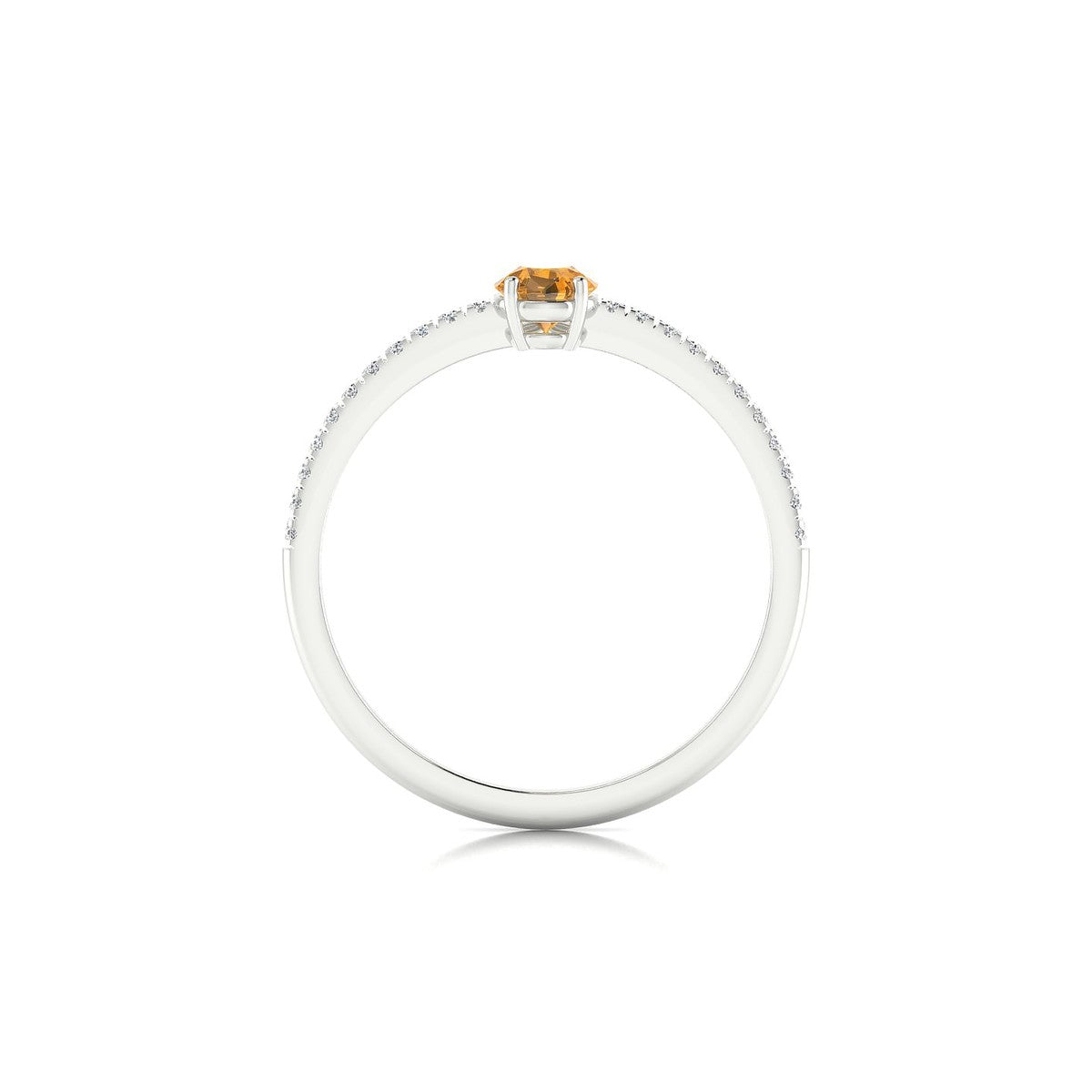 Timeless | 18k White Gold 6 x 4 mm Pear Citrine Ring