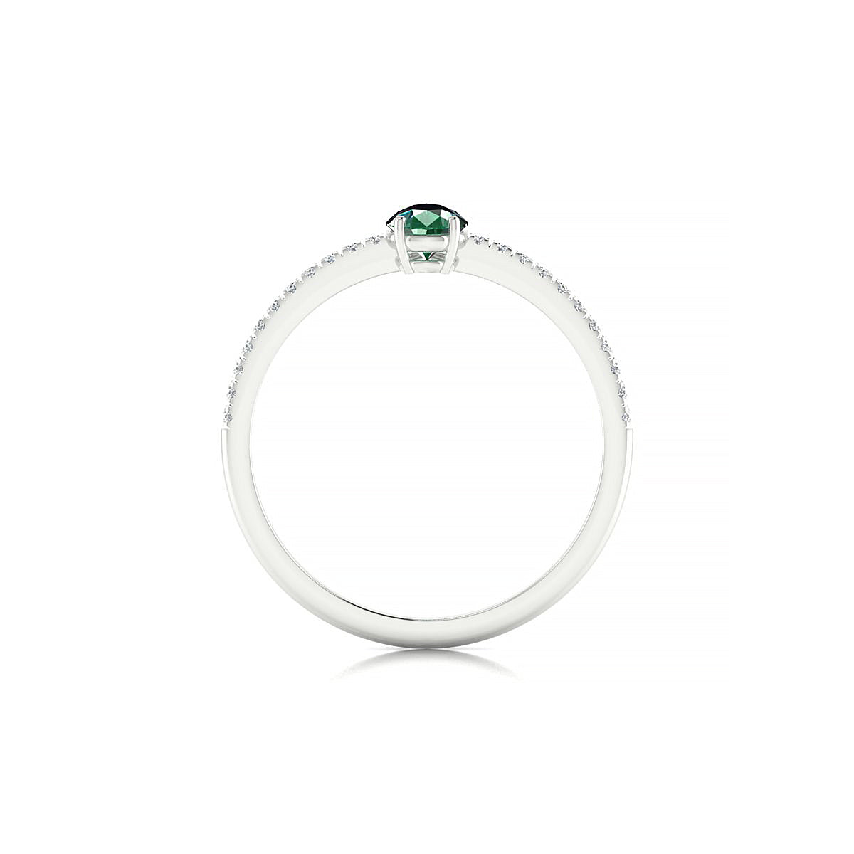 Timeless | 18k White Gold 6 x 4 mm Pear Emerald Ring