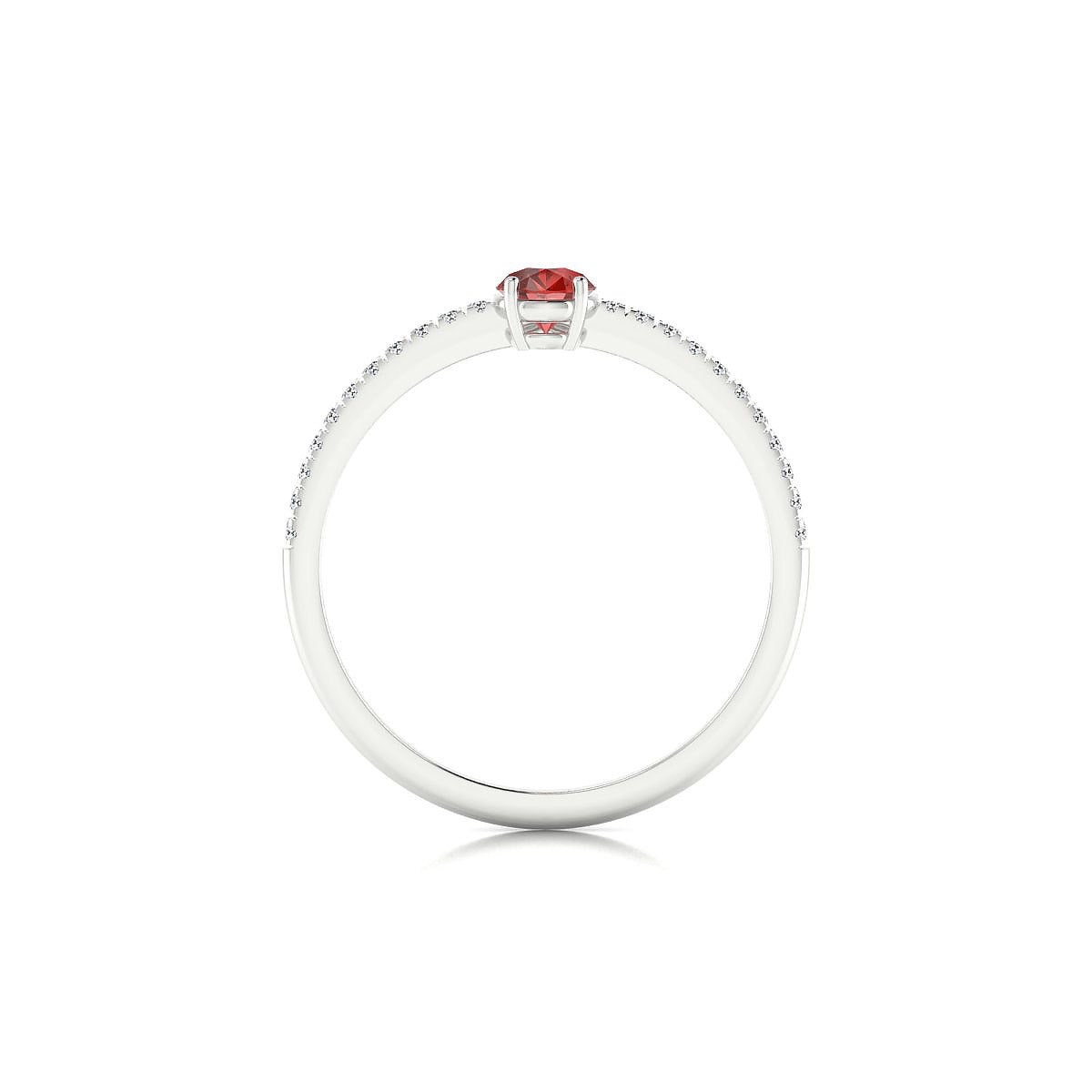 Timeless | 18k White Gold 6 x 4 mm Pear Garnet Ring