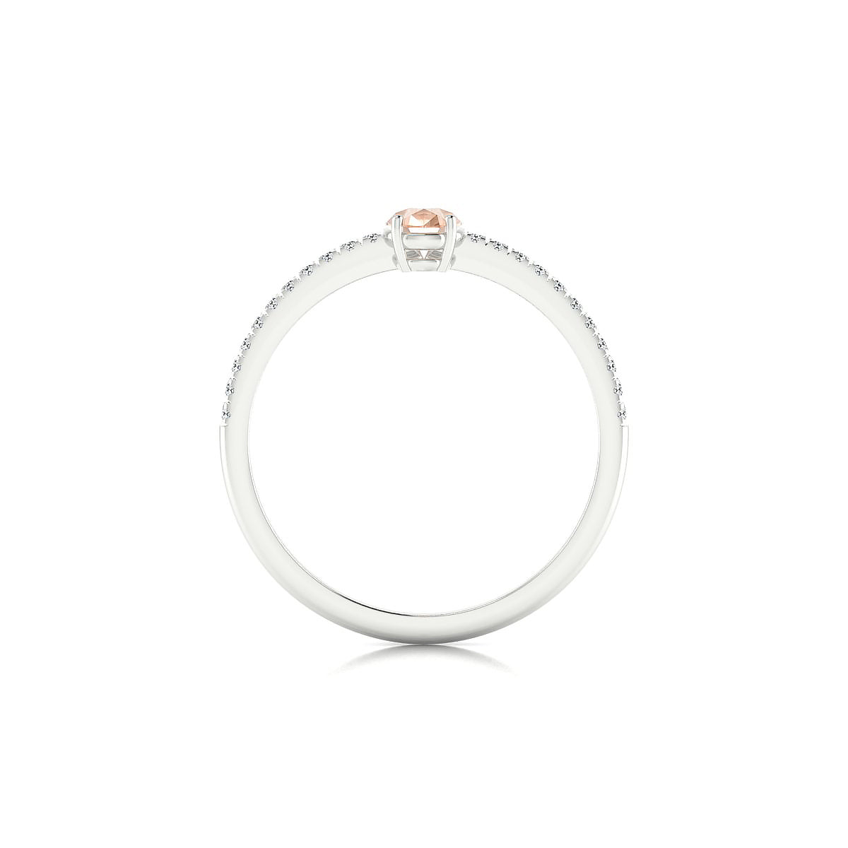 Timeless | 18k White Gold 6 x 4 mm Pear Morganite Ring
