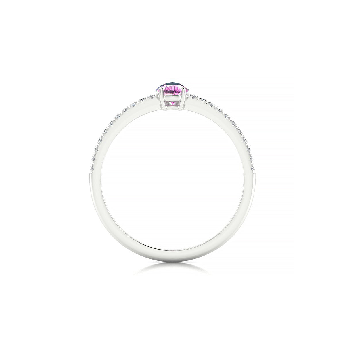 Timeless | 18k White Gold 6 x 4 mm Pear Pink Sapphire Ring