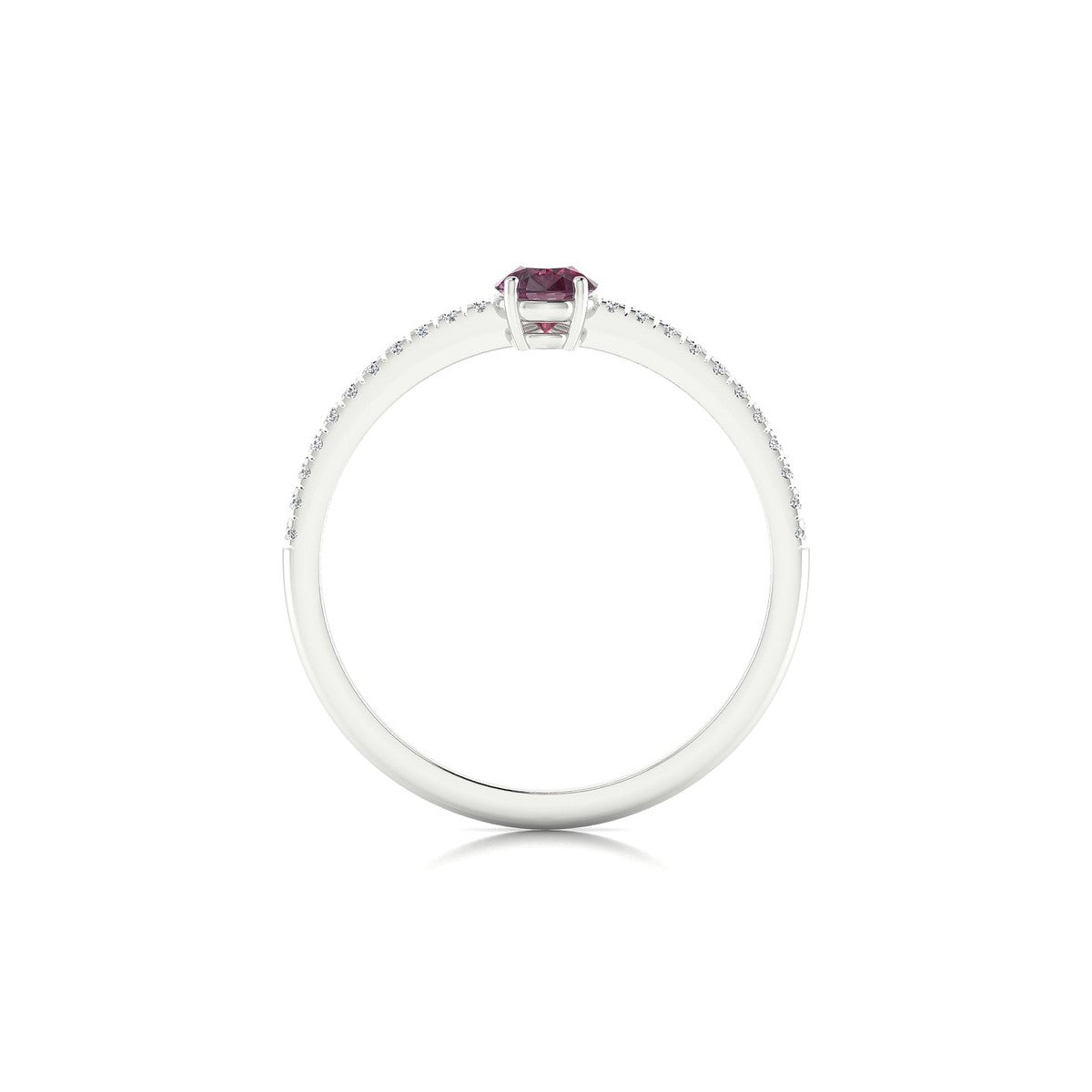 Timeless | 18k White Gold 6 x 4 mm Pear Rhodolite Ring
