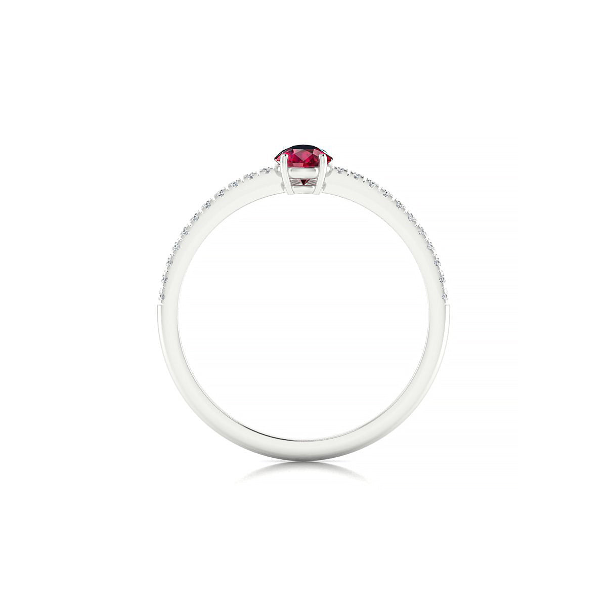 Timeless | 18k White Gold 6 x 4 mm Pear Ruby Ring