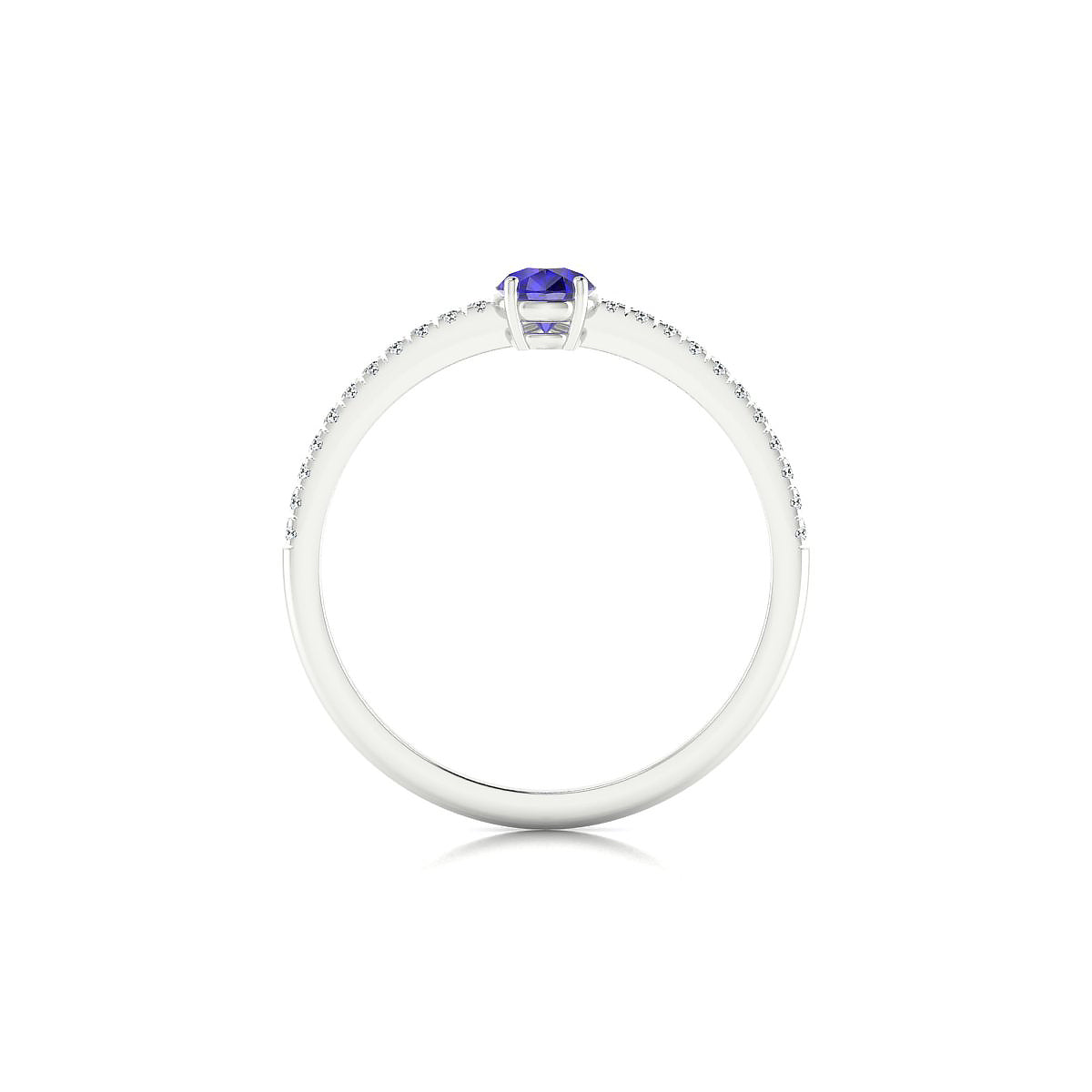Timeless | 18k White Gold 6 x 4 mm Pear Tanzanite Ring