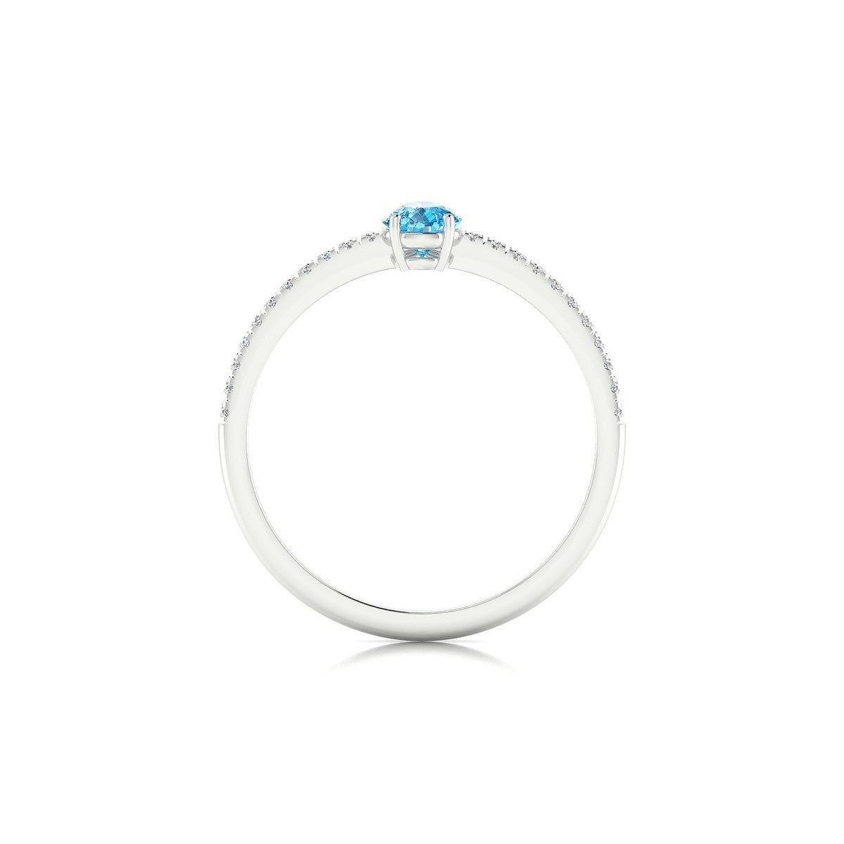 Timeless | 18k White Gold 6 x 4 mm Pear Topaz Ring