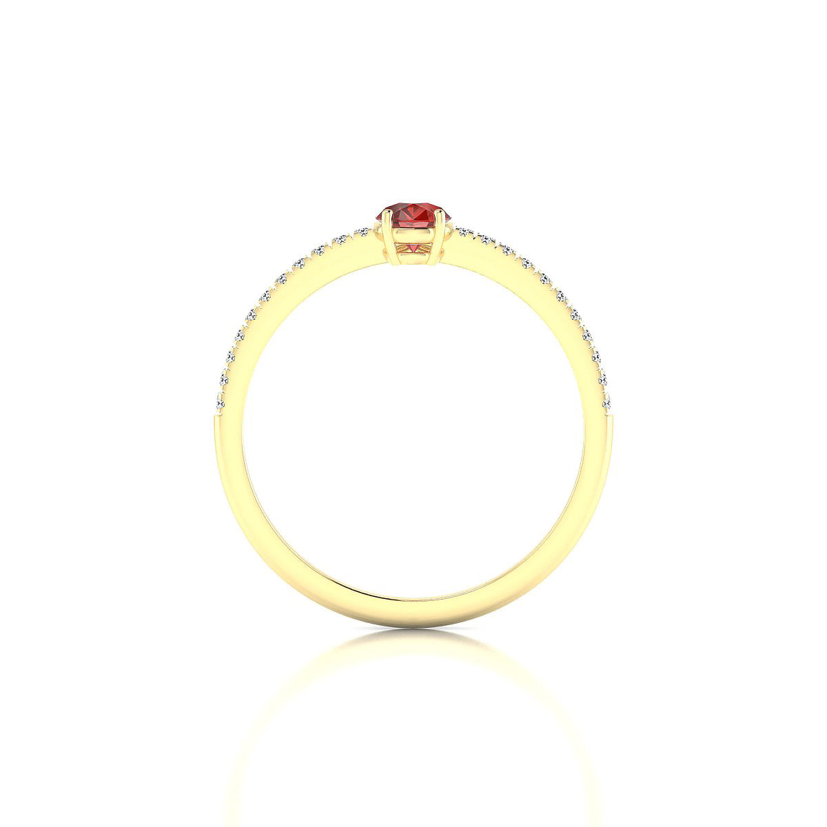 Timeless | 18k Yellow Gold 6 x 4 mm Pear Garnet Ring
