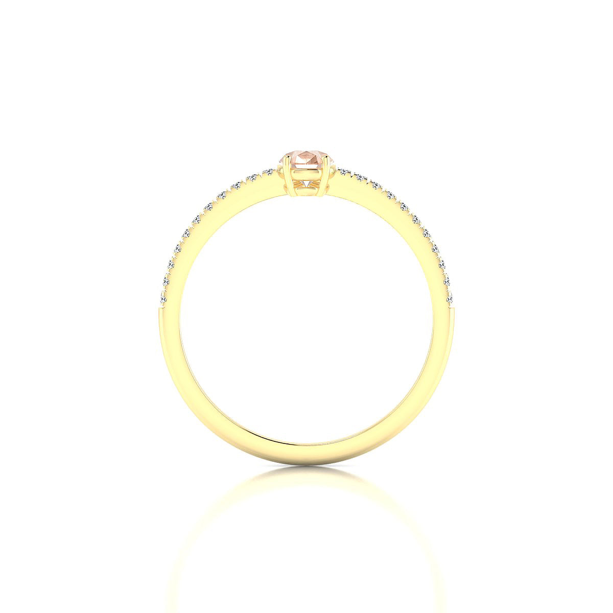 Timeless | 18k Yellow Gold 6 x 4 mm Pear Morganite Ring